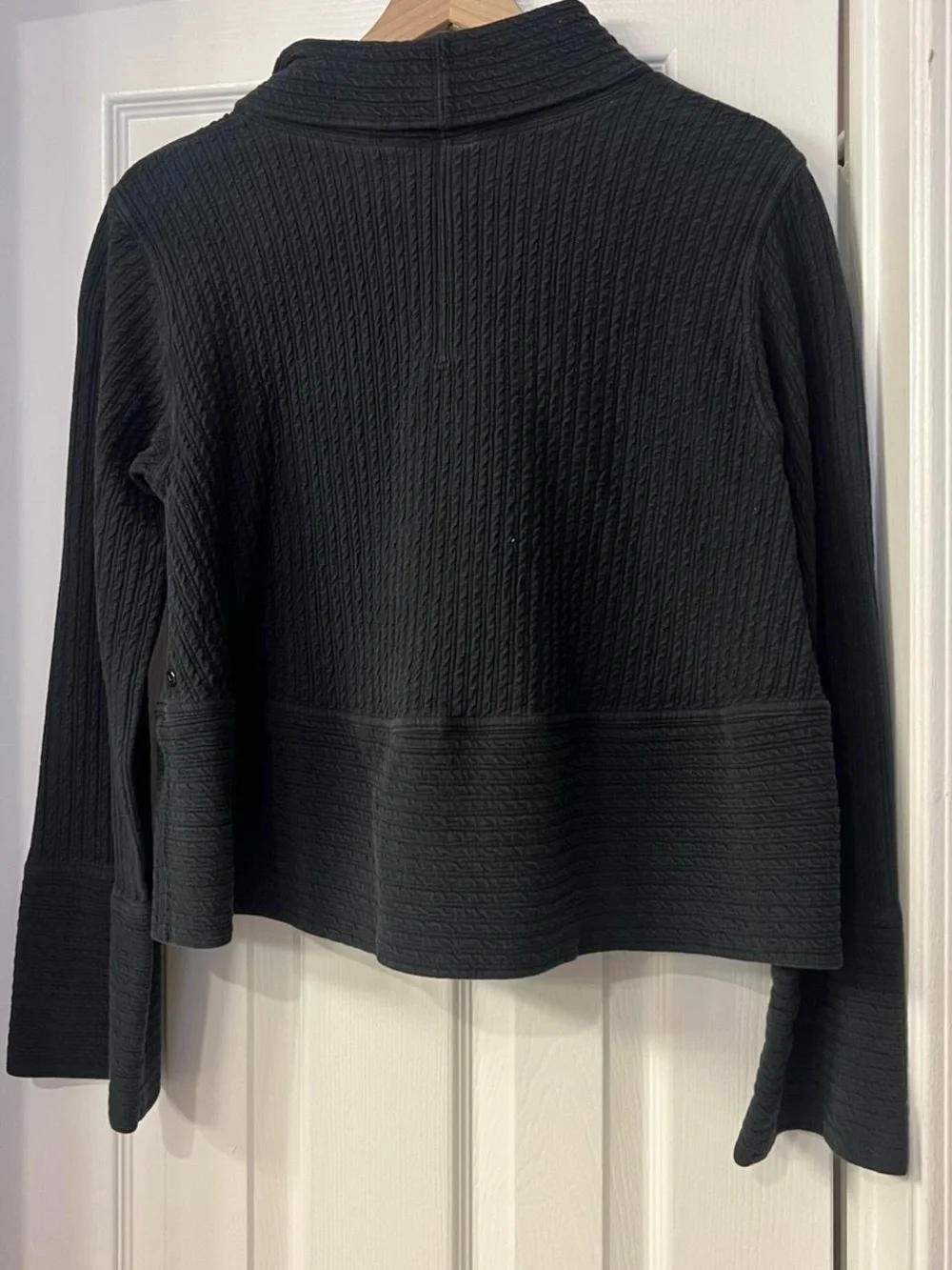 lululemon athletica Black Textured Cowl Neck Sweater